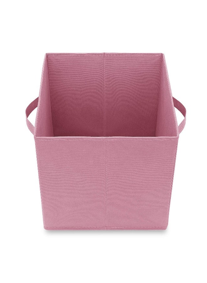 Casafield Set of 6 Collapsible Fabric Cube Storage Bins, Light Pink - 11" Foldable Cloth Baskets for Shelves, Cubby Organizers & More - Image 4